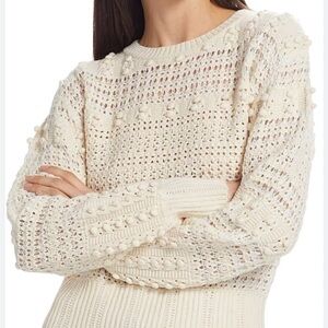 Rag and Bone Lo Pointelle cream knit women’s sweater- new with tags